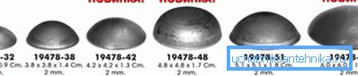 Değişik ebatlarda çelik borular için tapalar Değişik ebatlarda çelik borular için tapalar