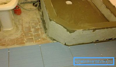 Bir beton şap ve harç tuğla yan duvarları doldurun.